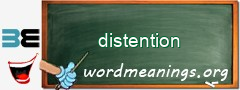 WordMeaning blackboard for distention